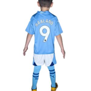 Детская футбольная форма Манчестер Сити Холанд с гетрами